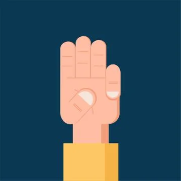 Number 3 three Flat icon. Isolated Vector symbol Stock Illustration