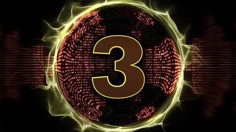 Number 3, top ten animation transition 库存影片 321444960