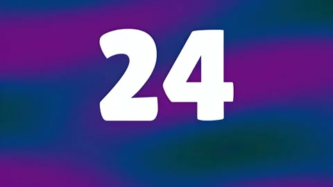 Number 30 Countdown Timer, Digital Display on Gradient Background 스톡 동영상 341679643