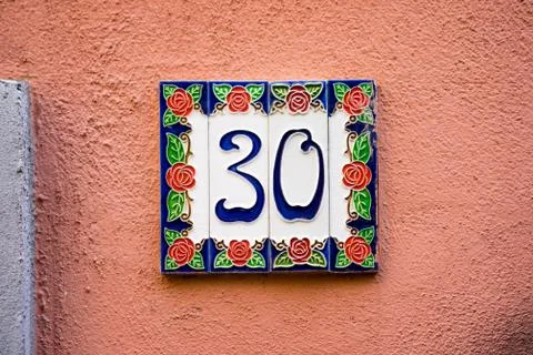 Number 30 Stock Photos