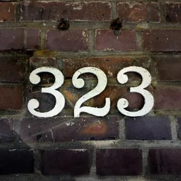 Number 323 Stock-Fotos