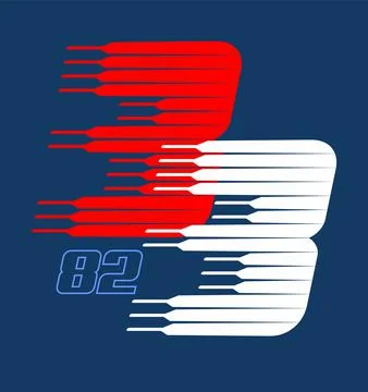 Number 33 with flow effect Stock Illustration