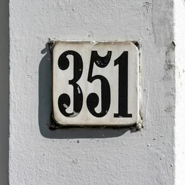 Number 351 Stock Photos