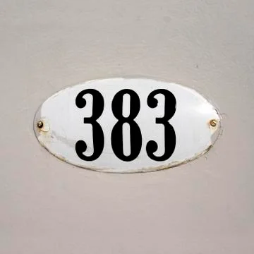Number 383 Stock-Fotos