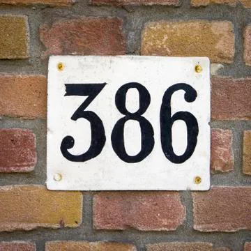 Number 386 Stock Photos