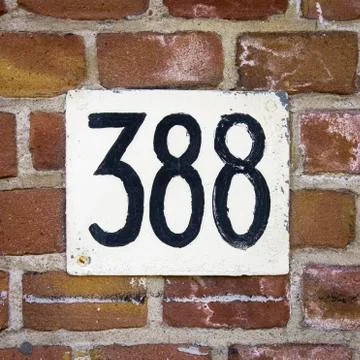 Number 388 Stock Photos
