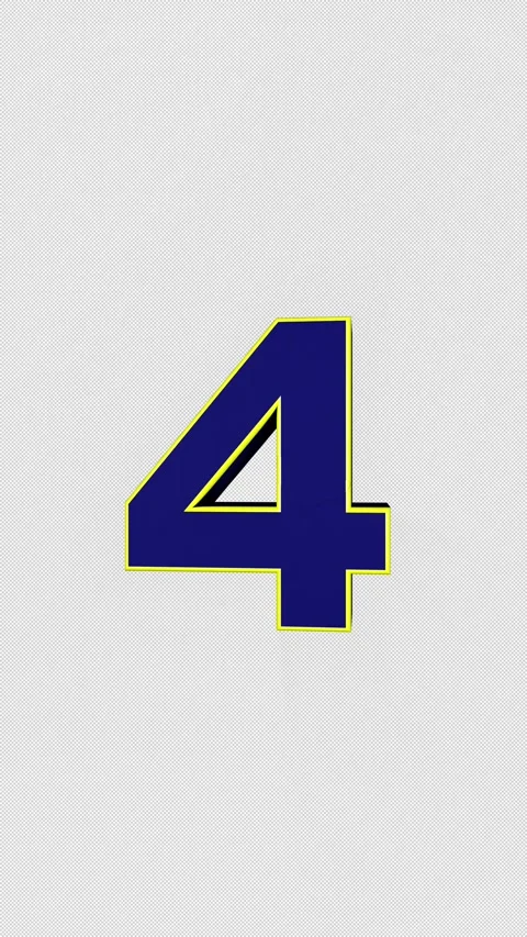 Number 4 Exploding Number Animation, Loop Video stock 326122028