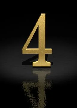 Number 4 库存插图