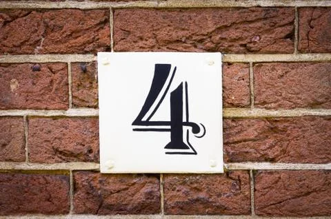 Number 4 Foto stock