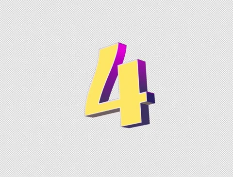 Number 4 pop up Stock Footage 332898932