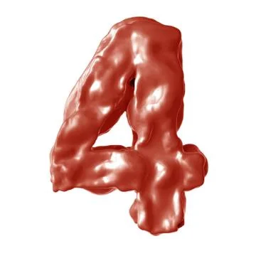 Number 4 red milk Stock Illustration