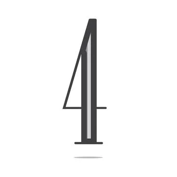 Number 4 vector design. Stock Illustration