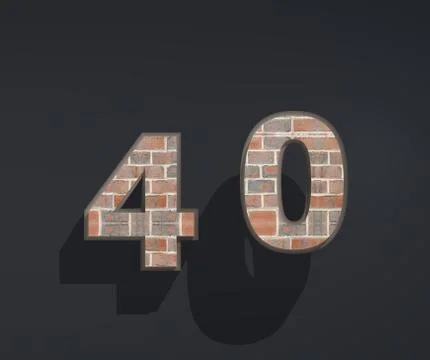 Number 40 Stock Illustration