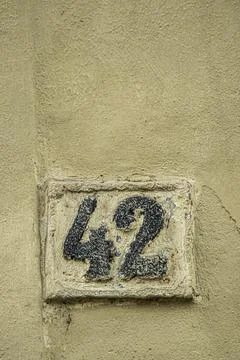 Number 42 With Copy Space Stock-Fotos