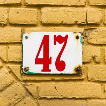 Number 47 Stock-Fotos