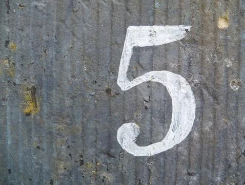 Number 5 background Stock Photos