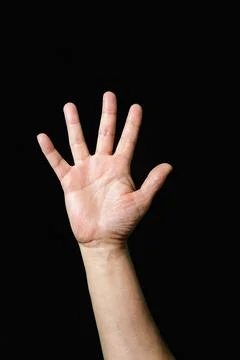 Number 5 on a dark background Stock Photos
