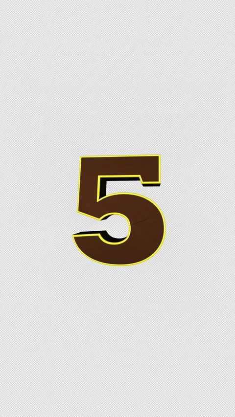 Number 5 Explosive Top Ten Number Transition Animation, Loop Stock-Footage 336974942