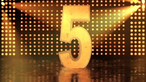 Number 5 (Five) 3D Animation for Countdo... | Stock Video | Pond5