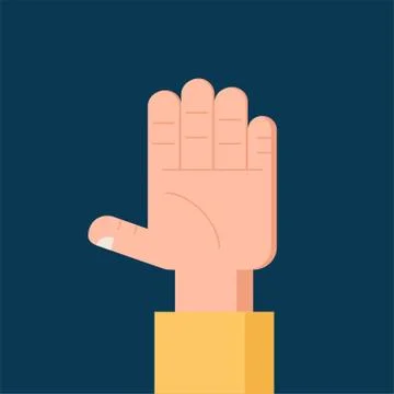 Number 5 five Flat icon. Isolated Vector symbol Stock Illustration