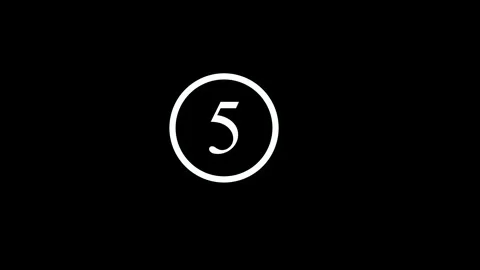 Number 5 icon animated video Stock Footage 294943392