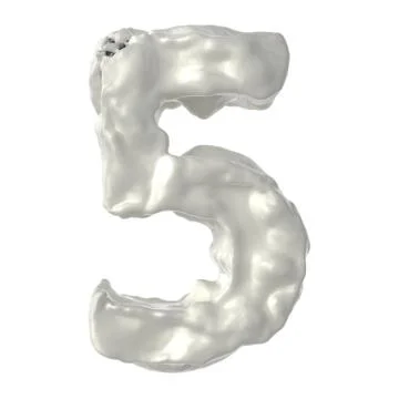 Number 5 milk Stock Illustration