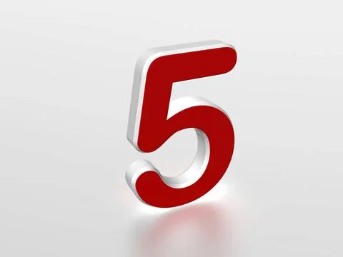 Number 5 The number 5 - computer generated image Copyright: xZoonar.com/Mi... Foto stock