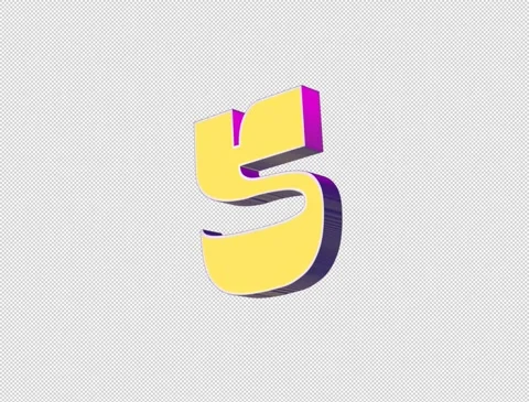 Number 5 Pop Up Stock Footage 333726498