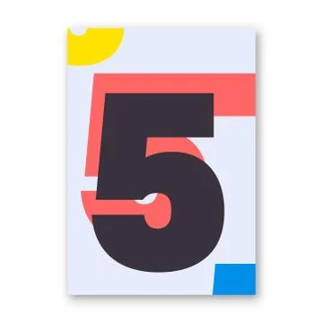 Number 5 poster Stock Illustration