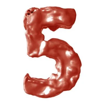 Number 5 red milk イラスト素材