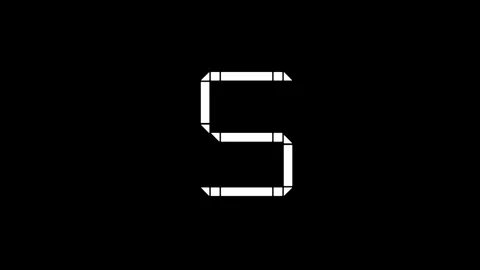 Number 5 seven segment display animation Stock Footage 323162160
