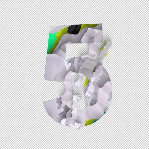 Number 5 Shred Stock Footage 293928385