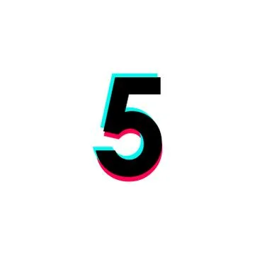 Number 5 Vector Template Design Illustration Design for Anniversary Celebrati Stock Illustration