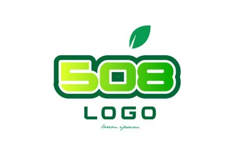 Number 508 numeral digit logo icon design Illustrazione stock