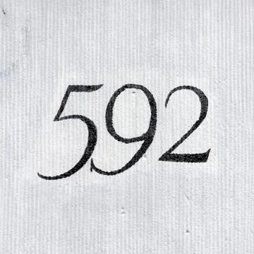 Number 592 Stock Photos