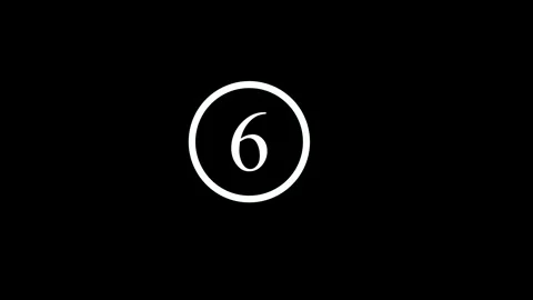 Number 6 icon animated video Stock Footage 294943393