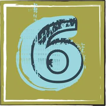 Number 6 Stock Illustration