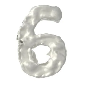 Number 6 milk Stock Illustration
