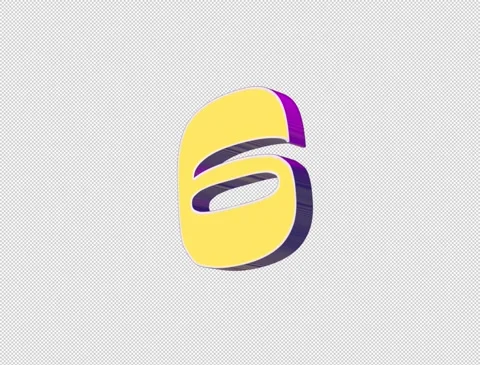 Number 6 Pop Up Stock Footage 333726503