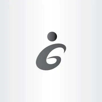 Number 6 six black vector icon letter g Stock Illustration