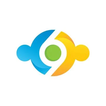 Number 69 people icon vector illustration concept design template Illustration