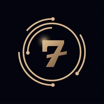 Number 7 Crypto Currency Illustrazione stock