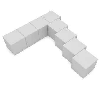 Number 7 cubic white Stock Illustration
