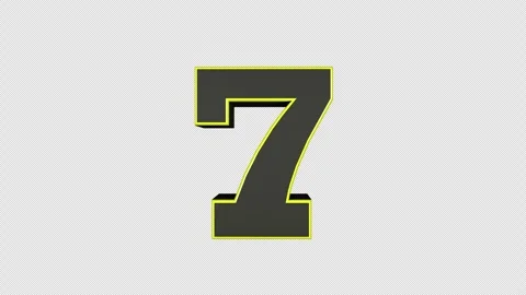 Number 7 Exploding Animation 库存影片 320973533