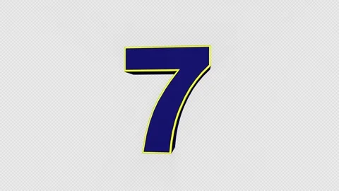Number 7 Exploding Number Animation, Loop Video stock 322202210
