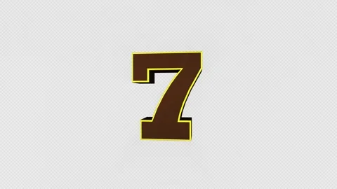Number 7 Explosive Number OVERLAY Transition Animation  库存影片 333568835