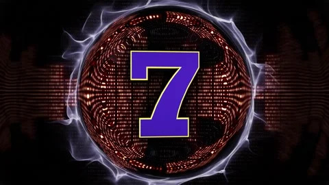 Number 7 Explosive Top Ten Music WAVE Number Transition Animation on Alpha Chann Видео 335166884