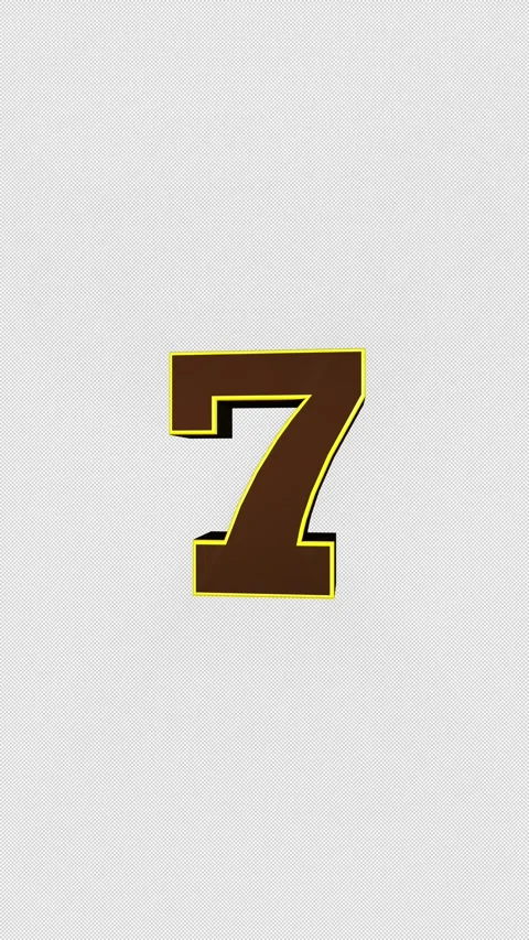Number 7 Explosive Top Ten Number Transition Animation, Loop Stock-Footage 336974696