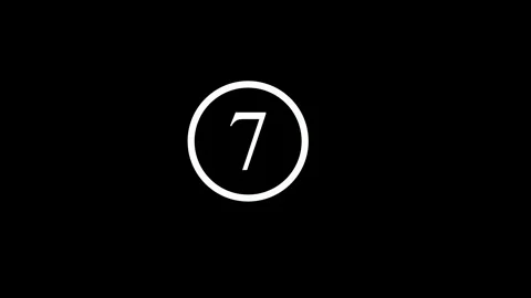 Number 7 icon animated video Stock Footage 294943391