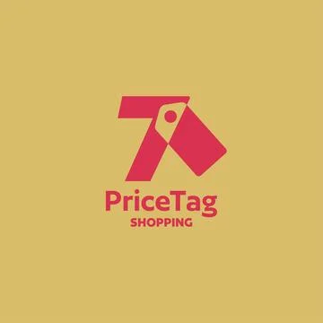 Number 7 Price Tag Logo Stock Illustration